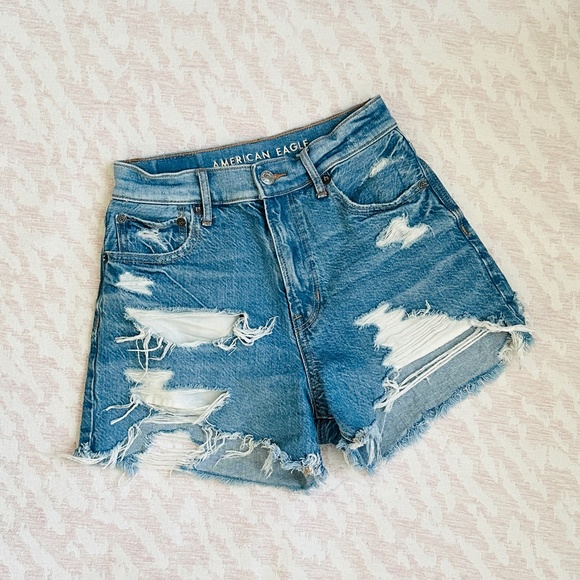 American Eagle  |  Highest Rise '90's Boyfriend Short bright vintage  sz 00 - Picture 4 of 11